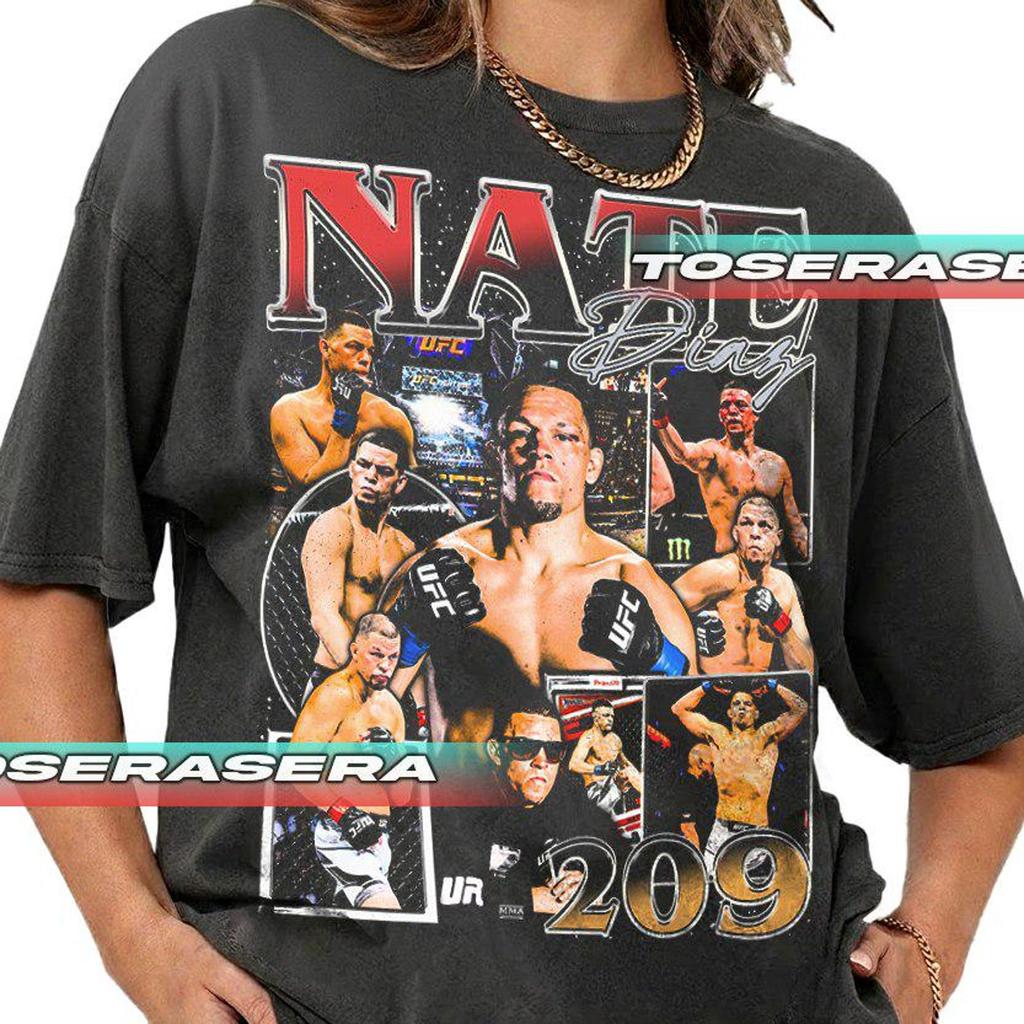 Nate Diaz UFC Graphic T-Shirt – Stockton Slap MMA Apparel – 209 Legend Fan Tee FD