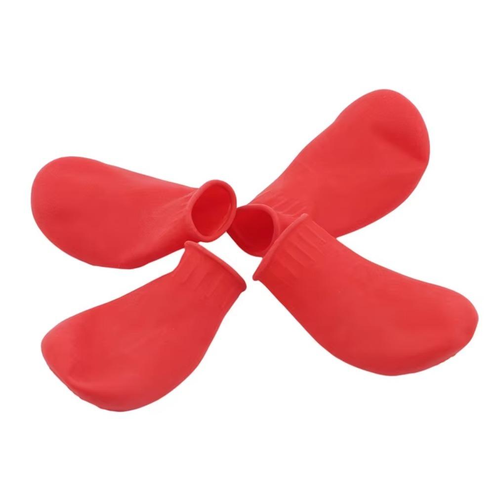 

4Pcs Anti-slip Pet Socks WaterProof Pet Dog Rain Boots Pet Paw Protectors Dog Rain Shoes Outdoor L