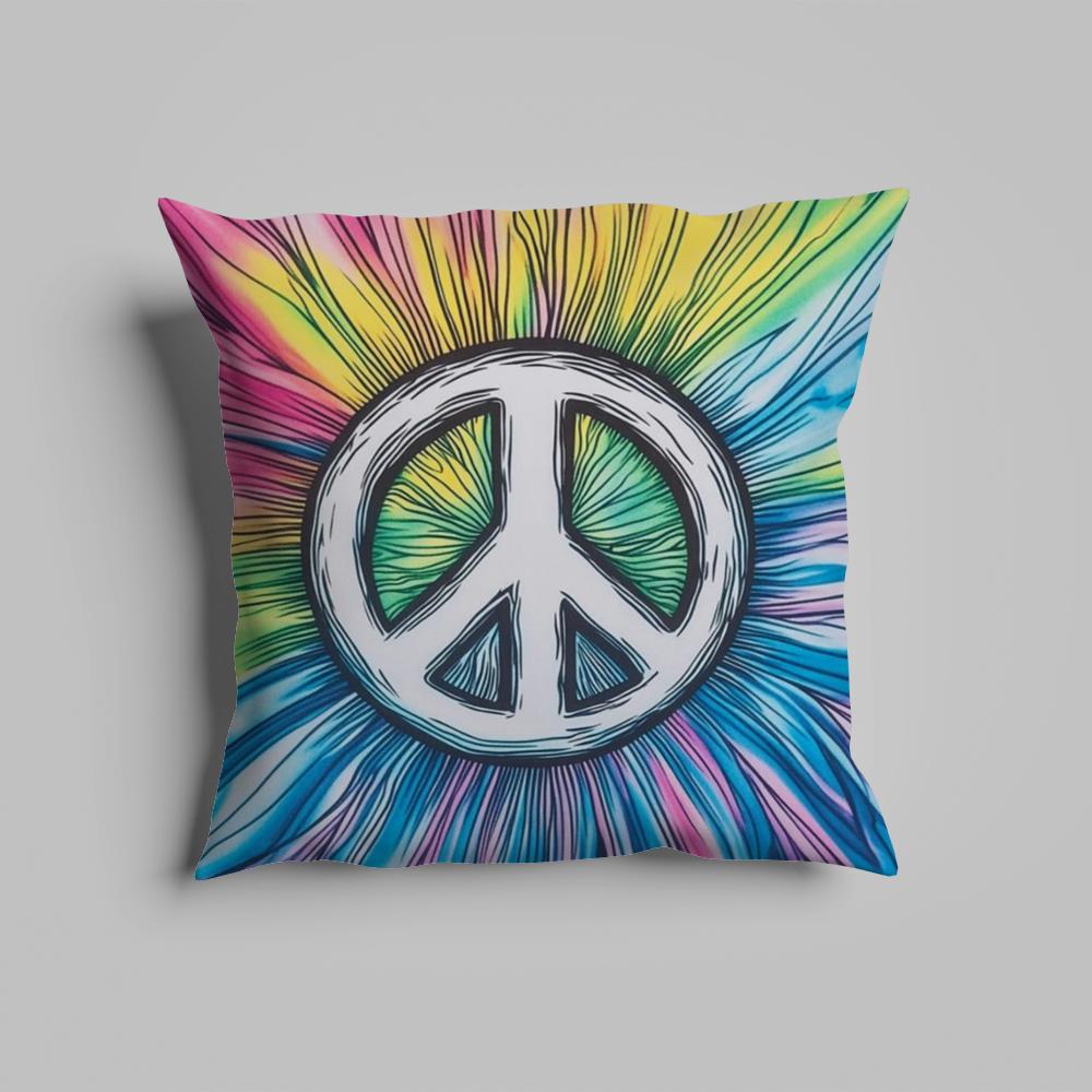 Kissenbezug luxuriös Home-Office, Sofa dekorativ Mehrgrößen Auto-Sitzkissen, Kissenbezüge Friedenszeichen Blume Ölmalerei