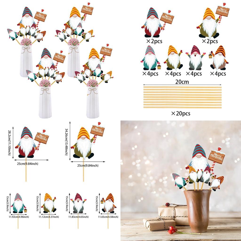 Vase Christmas Placard Decor With Santa Claus Design For Holiday Party Festive