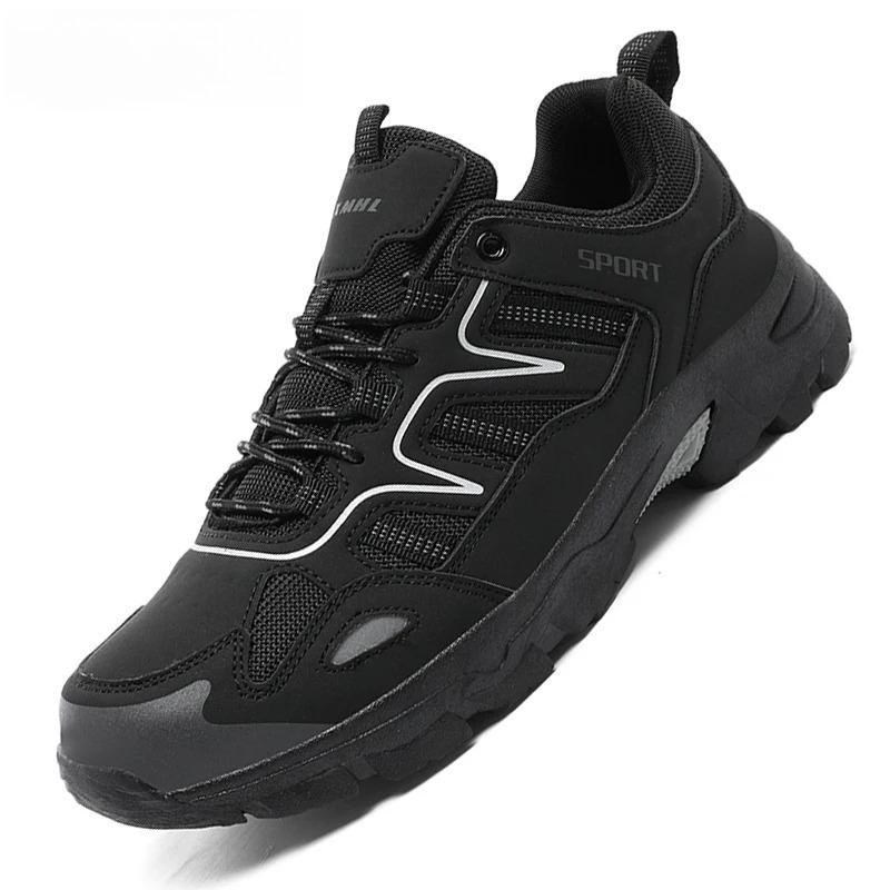 Mesh Hiking Sports Shoes Men's Breathable Sneakers Non-slip Wear-resistant Outdoor Trainers for Camping Trekking Walking