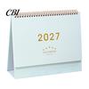 Large Desktop Calendar 2027 Desk Calendar, Standing Flip Minimalist Gold Foil Cover Daily Planner for Office Monthly Planner, Thick Paper Note Taking,