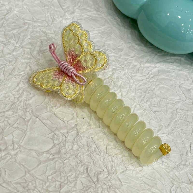 Elastische Telefondraht-Haargummis für Damen und Mädchen, einfarbige Haarbänder, Spiralspule, Gummiband, Pferdeschwanz, Kopfseil, Haar-Accessoires