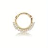 Florideco Septumringe 316L Edelstahl Opal Daith Nasenringe CZ Knorpel Tragus Ohrringe Septum Clicker Piercing Schmuck