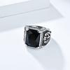2026 Vintage Tulip Inlaid Gemstone Ring Men's Personality Wrench Hoop Jewelry