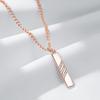 Oval Brown Natural Zircon Pendant Necklace For Women Fashion  Rose Gold Color High Quality Bride Wedding Jewelry