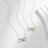 MODIAN 925 Silver Infinite Love Necklace Romantic Embrace Heart Pendant Link Chain For Women Anniversary Jewelry Gifts