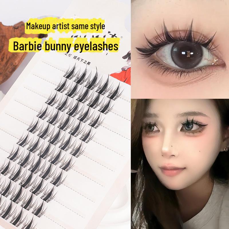 Naughty Elf Comic Sense False Eyelashes: 10 Rows of Segmented, Thin Stem, Large Capacity for a Purely Desired Look