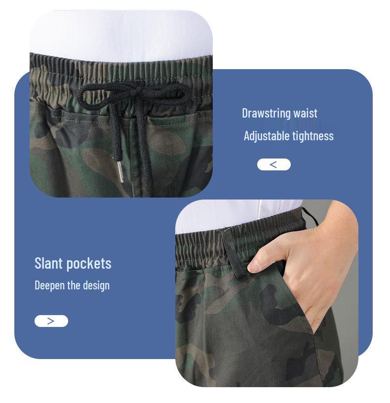 Robuste Herren-Arbeitshose in Camouflage - Elastisch, Verstärkter Schritt, Ganzjahres-Outdoor-Arbeitsschutzbekleidung