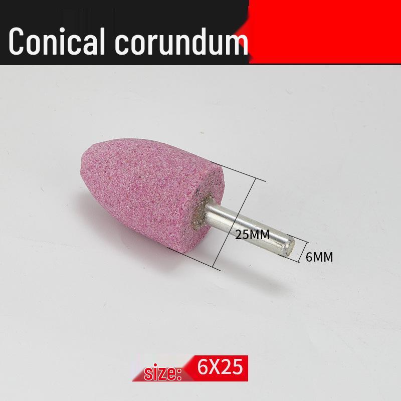 Red Corundum Grinding Wheel 6mm Shank | Metal & Ceramic Polishing Head