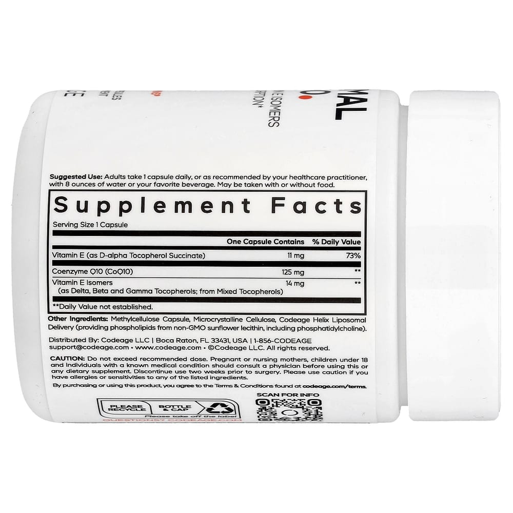 Codeage Liposomal CoQ10 Capsules, 60 Count