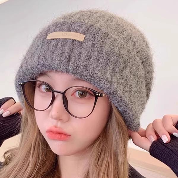 Newcomer Discount: Women's Autumn/Winter Wool Beanie for Large Heads, Slims Face, Korean Style
