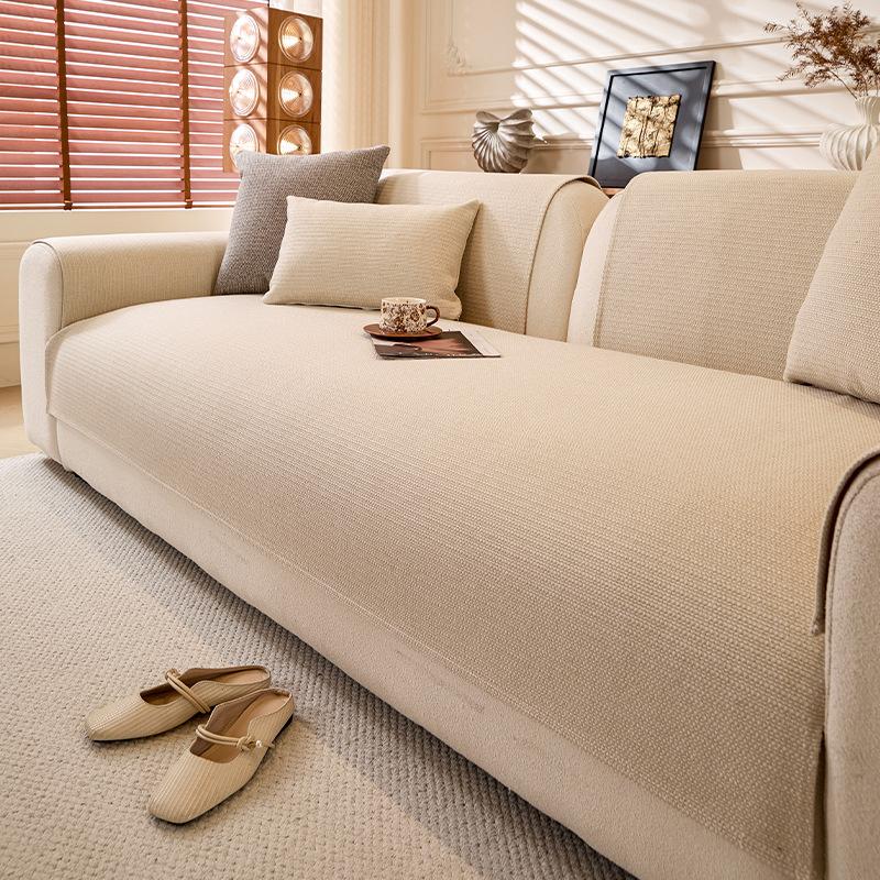 Solid Color Simple Fashionable Sofa Cover Four Seasons Universal Anti Slip Sofa Cushion Sofa Cover Non Slip for Living Room