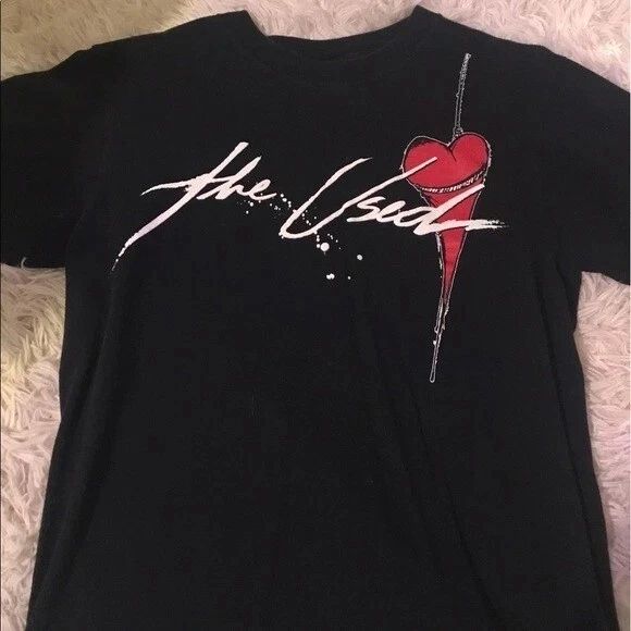Rock Band Tshirt Gothic Streetwear Vintage Punk Tops The Used Band Tshirt Graphic Print Tees Casual Loose Short Sleeve Unisex