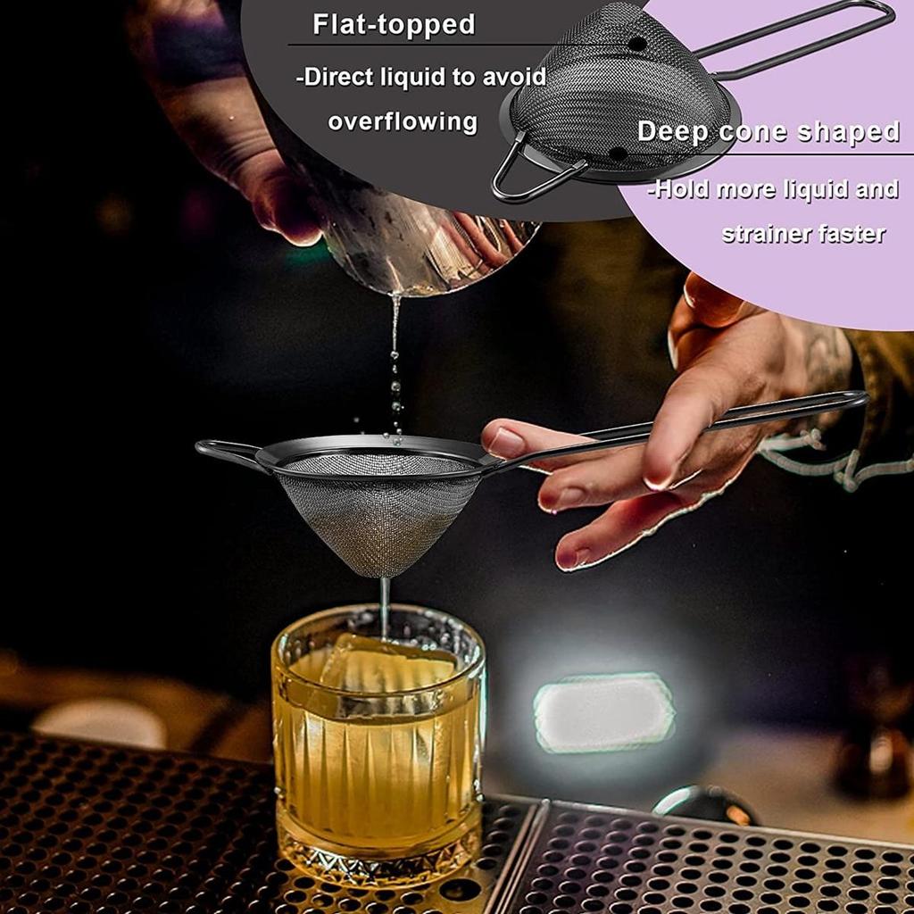 Kyraton Set De 6 Passoires Fine Maille En Inox - Tamis à Farine, Thé Matcha, De 8cm à 18cm - Lavable Lave-Vaisselle