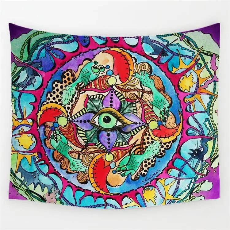 Geometric Irregular Hippie Mandala Pattern Tapestry Abstract Painting Art Wall Hanging Gobelin Livingroom Decor Crafts