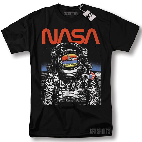 NASA Astronaut Shirt Space X Galaxy Gift Vntg Graphic T-shirt