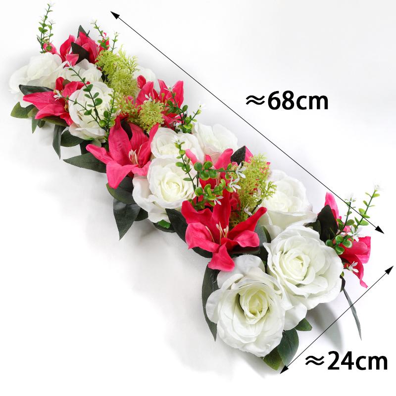 

60см Сделай сам Искусственное Свадебное Украшение Цветочная Композиция Красная Роза Лилия Цветок Свадебная Арка Искусственный Цветок Садовое Украшение для Открытого Воздуха