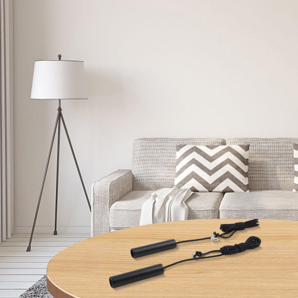 Zinc Alloy Bathroom Light Pull Cord Handle with 150cm Extension 2 Pack