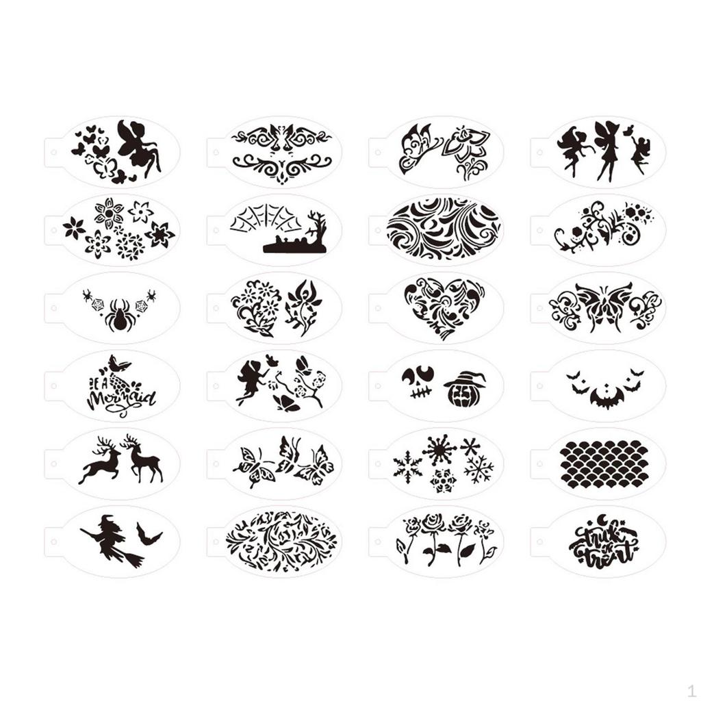 Face Paint Stencils, Body Painting Template Durable, Masquerade Festivals Portable Carnivals Party