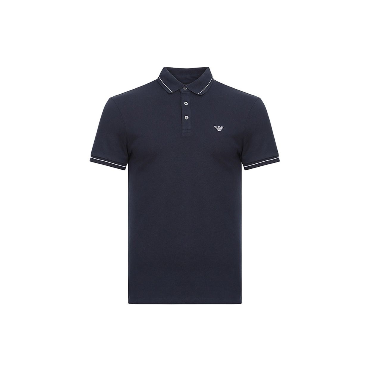 Emporio Armani Cotton Short Sleeve Polo Shirt Men tops Navy-Blue 3G1F65-1J46Z-0922 L