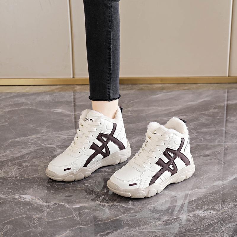 TUINANLE Women's Winter Ankle Boots New Casual Sports Warmed Shoes Woman Platform Plus Plush Sneakers