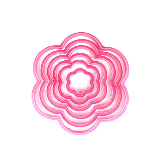 6Pcs/set, Christmas Tree Baking Fondant Biscuit Mold, Flower/Heart/Stars Shape Cookie Cutter Mold, Cake Decorating Baking Moulds