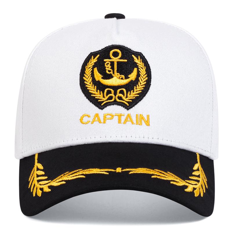 Unisex KÄPT'N/ERSTER MAAT Buchsticken Baseballkappen Frühling und Herbst Outdoor Verstellbare Lässige Hüte Sonnenschutzhut