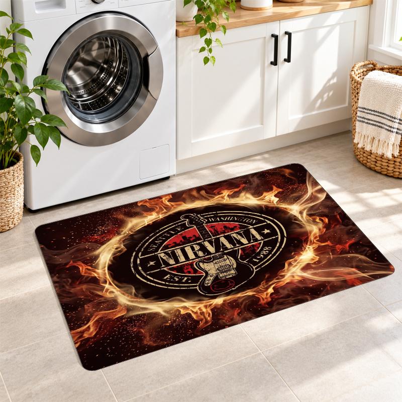 Flannel Kitchen Mat Nirvana Soft Area Rug Non Slip Floor Carpet Home Decoration