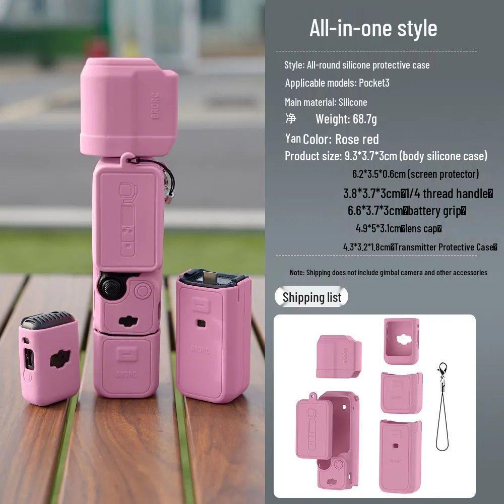 Soft Silicone Protective Case for DJI OSMO Pocket3 - Lens and Gimbal Dust Cover