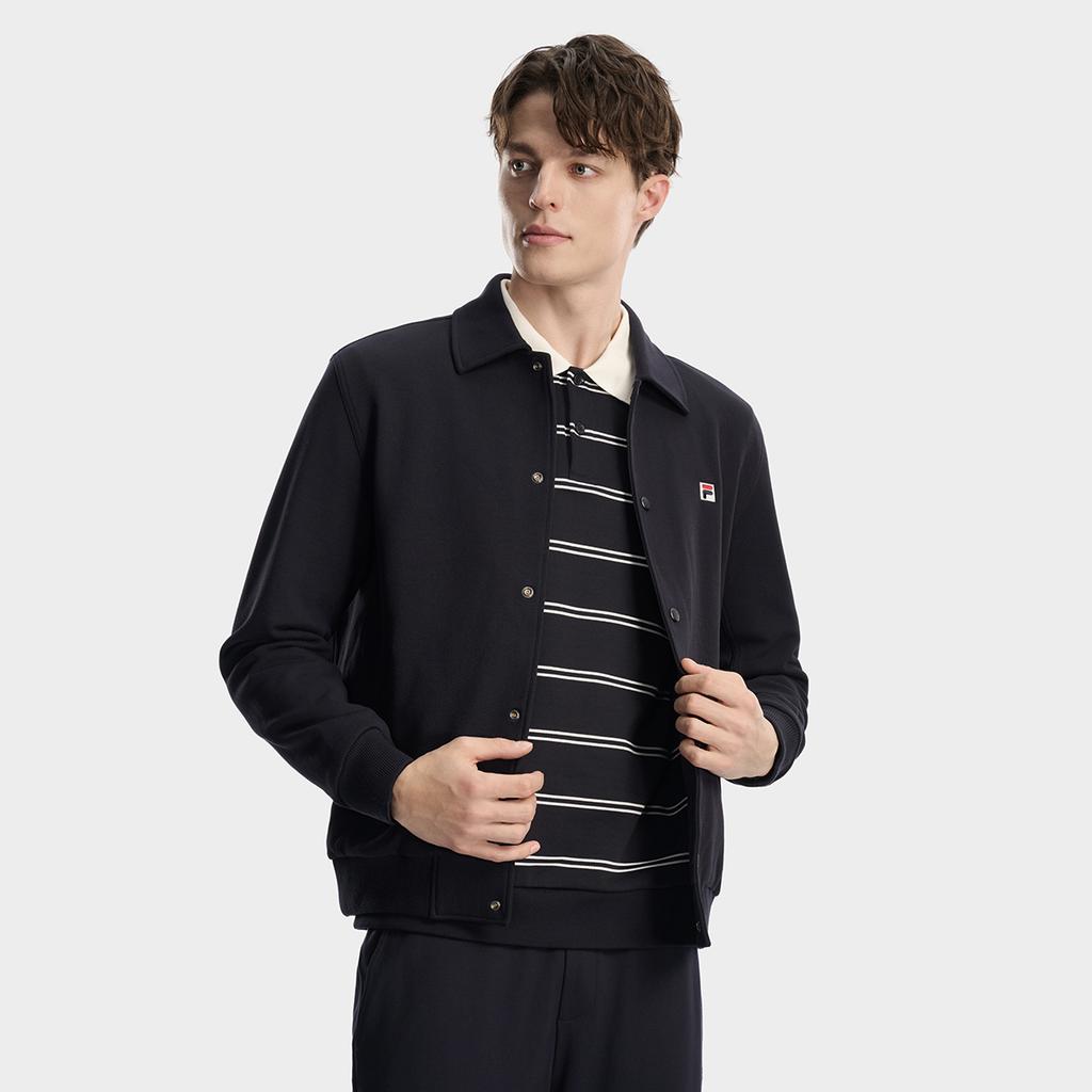 FILA Heritage Fashion Trendy Minimalist Classic Retro Sports Casual Versatile Comfortable Jacket Men jackets Legendary-Blue F11M618501FNV