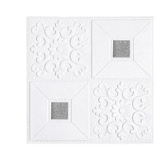 3D Wall Sticker Home Sound Insulated Waterproof 10 Pcs/Set 35*35cm Moist-proof PE Foam Self-adhesive High Quality