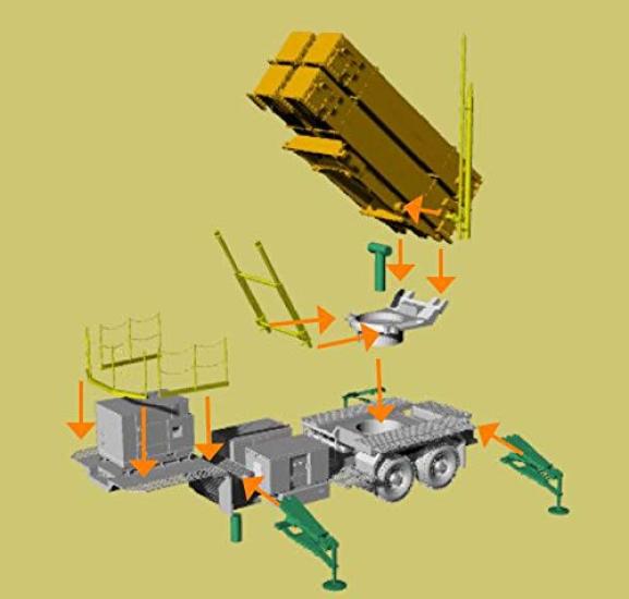 USA Patriot Air Defense Missile Launcher Resin Kit 1/144 MIM-104F (PAC-3)
