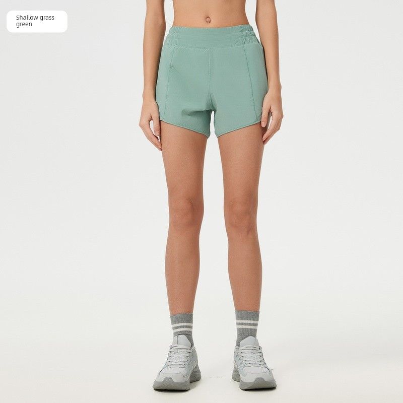 2025 Spring and Summer New Quick-Drying Sports Shorts Women's Running with Lining Training Workout Pants High Waist Yoga Shorts