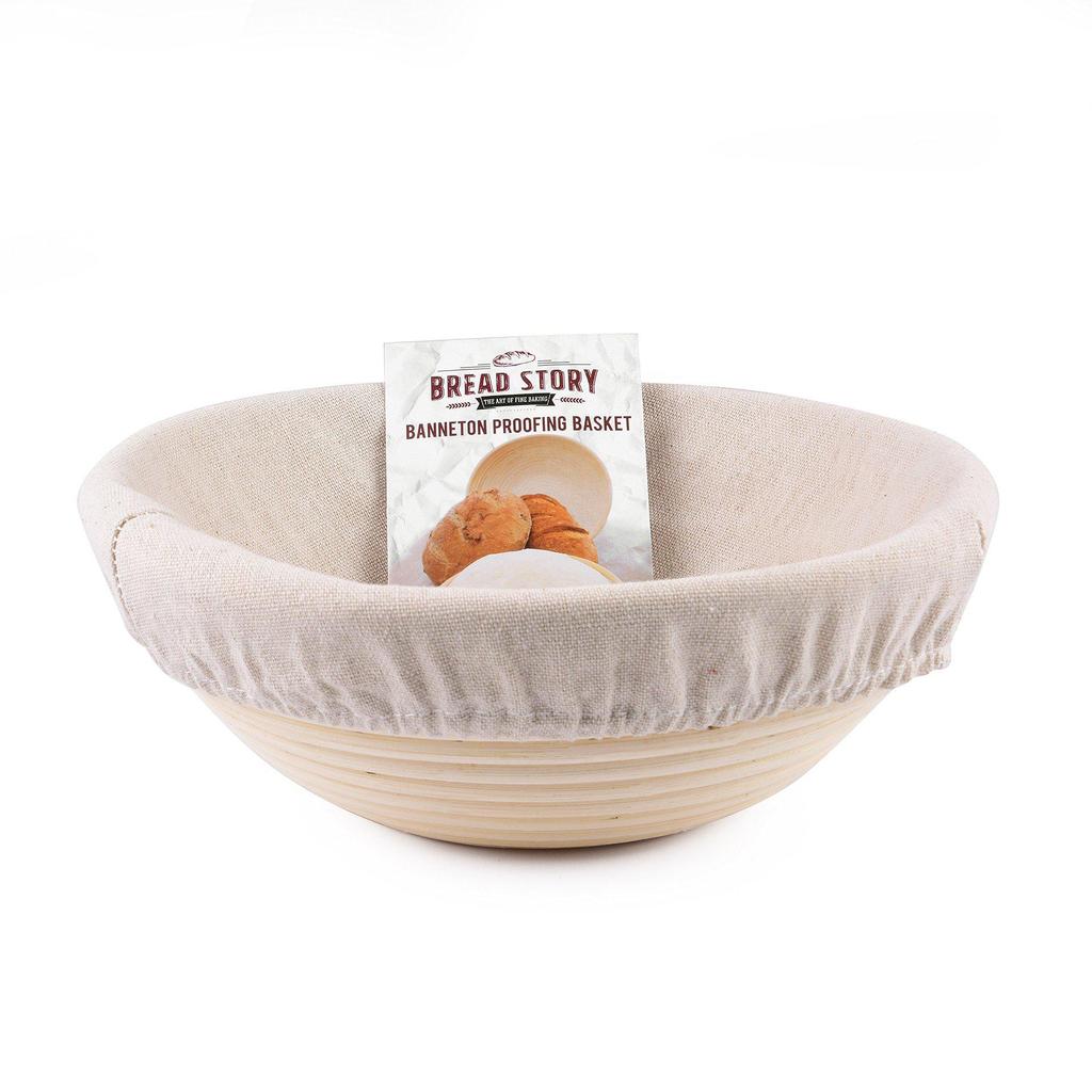Fermentation Basket Set: Rattan Bread Basket, Scraper, Mixer & Oval Baking Tool. European Style for Artisan Bread.