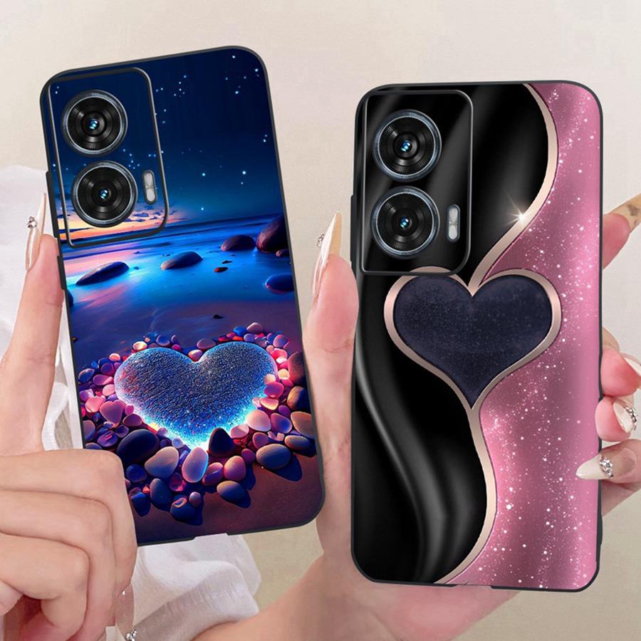 For Motorola Edge 50 Fusion Case XT2429-1 Soft TPU Flower Protective Phone Cases For Motorola G96 motog96 5G Fundas Cover Coque