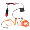 DC 12V Orange Light Glowing Wire Car Vehicle Cold Light   Cigarette Lighter Drive(2 Meters)