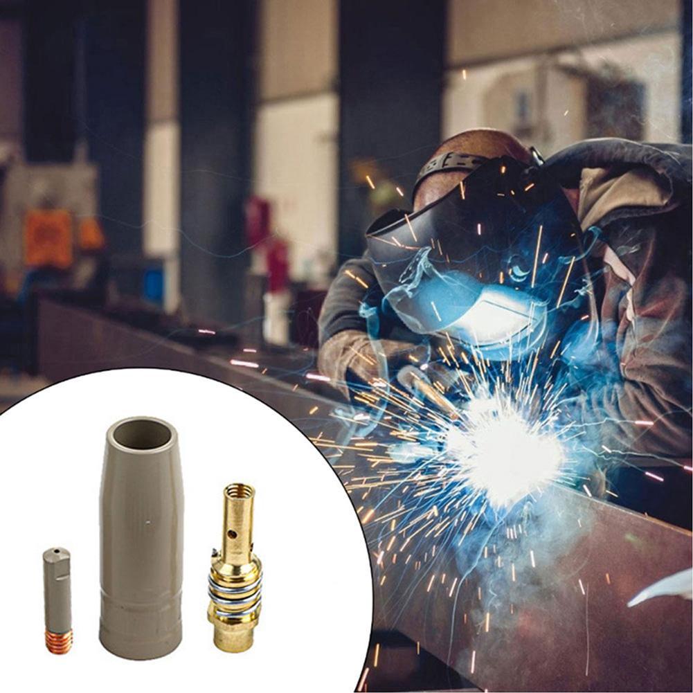 Contact Tip Nozzle 15AK MIG Kit Coated Contact Tip Extends Tip Life High-strength Connecting Rod For 15AK Torch