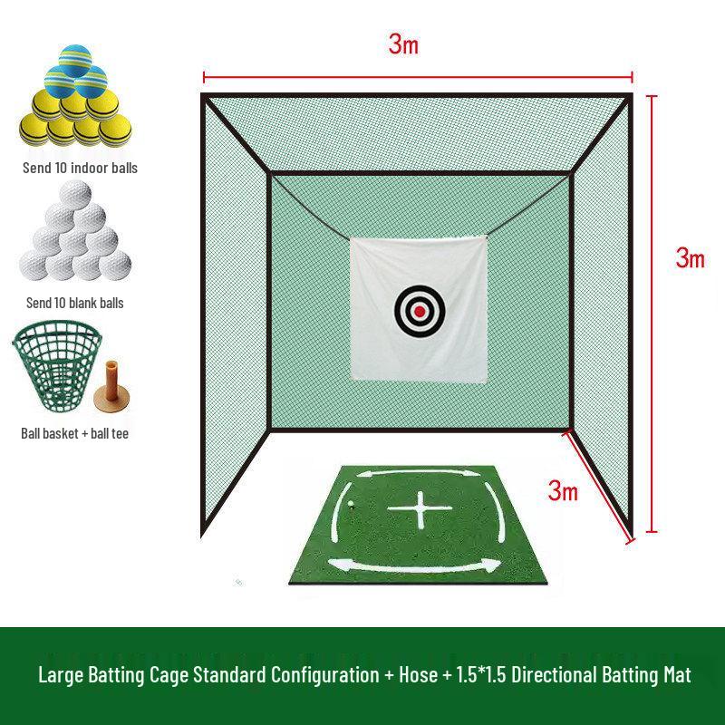 Golf Practice Hitting Cage with Mat