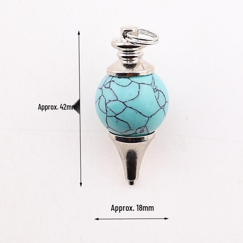 Handmade Crystal Stone Pendulum Necklace & Keychain Ornament