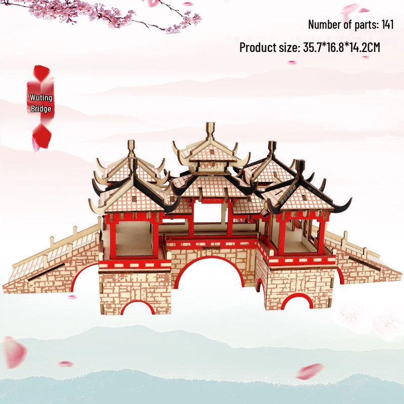 

Деревянная 3D-головоломка: Модель древней архитектуры для детского образовательного набора для самостоятельной сборки