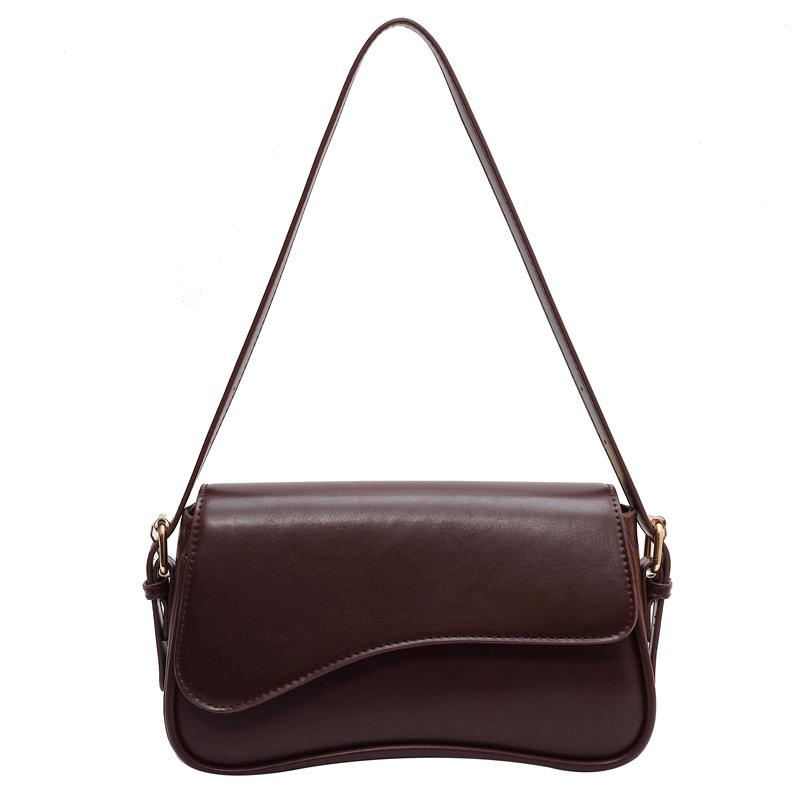 Retro Solid Color Messenger Women's Bag 2 Texture Fashion Shoulder Bag Trendy Versatile Handbag