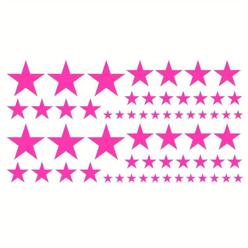 60pcs Five-pointed Star Car Body DIY Stickers Set Racing Side Door Vinyl Decals Auto Hood Sport Competition Style Fits for JDM