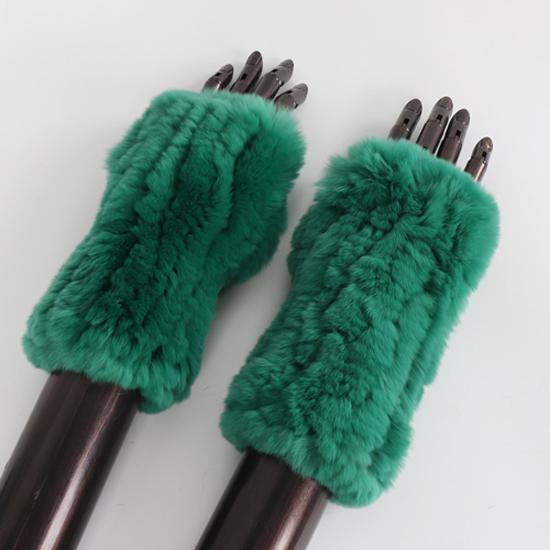 Neue Frauen 100% Echt Echte Gestrickte Rex Kaninchen Pelz Fäustlinge Winter Warme Dame Echtpelz Fingerlose Handschuhe Handgemachte Stricken Pelz handschuh