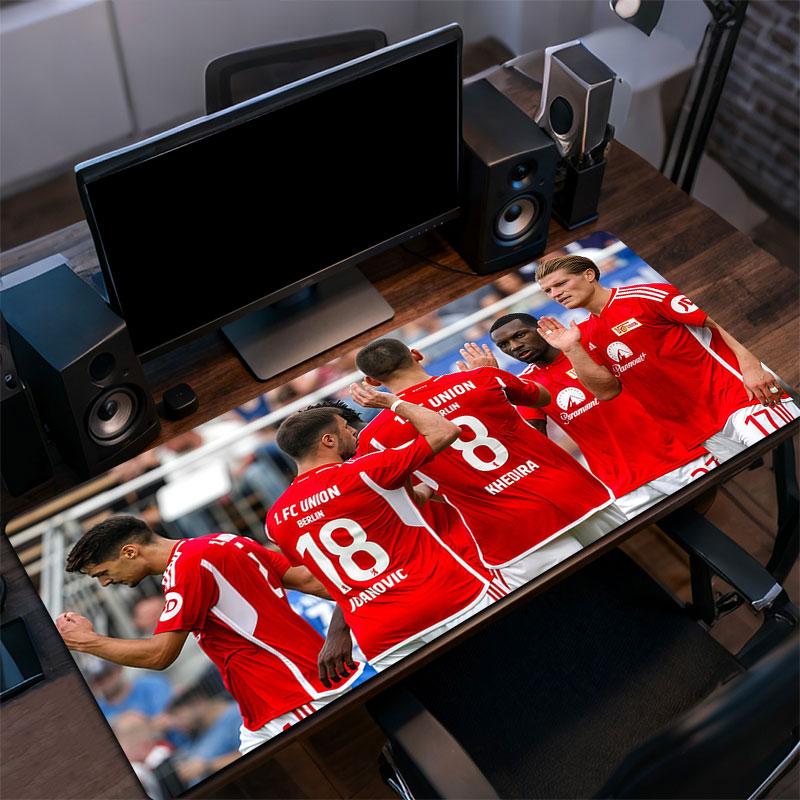 Union Berlin Players Mouse Pad, Large Gaming Desk Mat, Non-slip XXL Mousepad for Laptop & Tablet, Mini PC Playmat with Stitched Edges