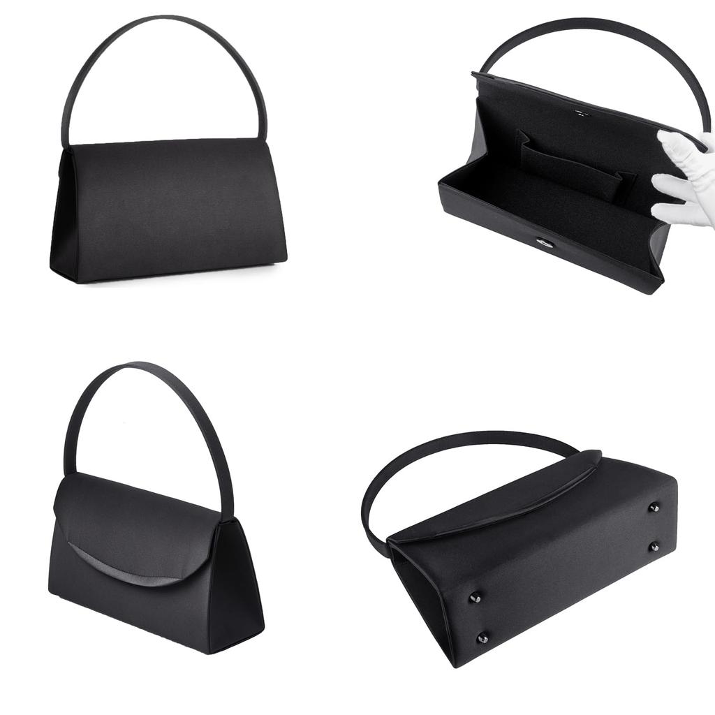 Gurina Women's Formal Bag, Mourning Bag, Suitable for Weddings, Funerals, Graduations, Entrance Ceremonies, Weddings, and School Entrance Ceremonies