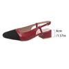 Xiaoxiangfeng Baotou sandals are popular in spring and summer. The new mid-heel color matching buckle thick heel single shoes are empty high heels.