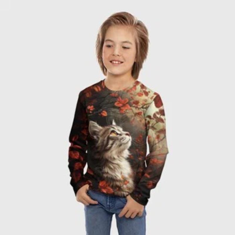 

Children s Animal Cartoon Snake Printed T-Shirts Boys Cute Long Sleeve Soft Comfortable Top 170