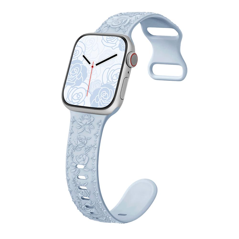 Engraved Strap for Apple watch band 45mm 44mm 42mm 49mm 40mm 41mm Silicone Bracelet Correa iWatch Series 8 9 7 6 5 4 3 Ultra SE