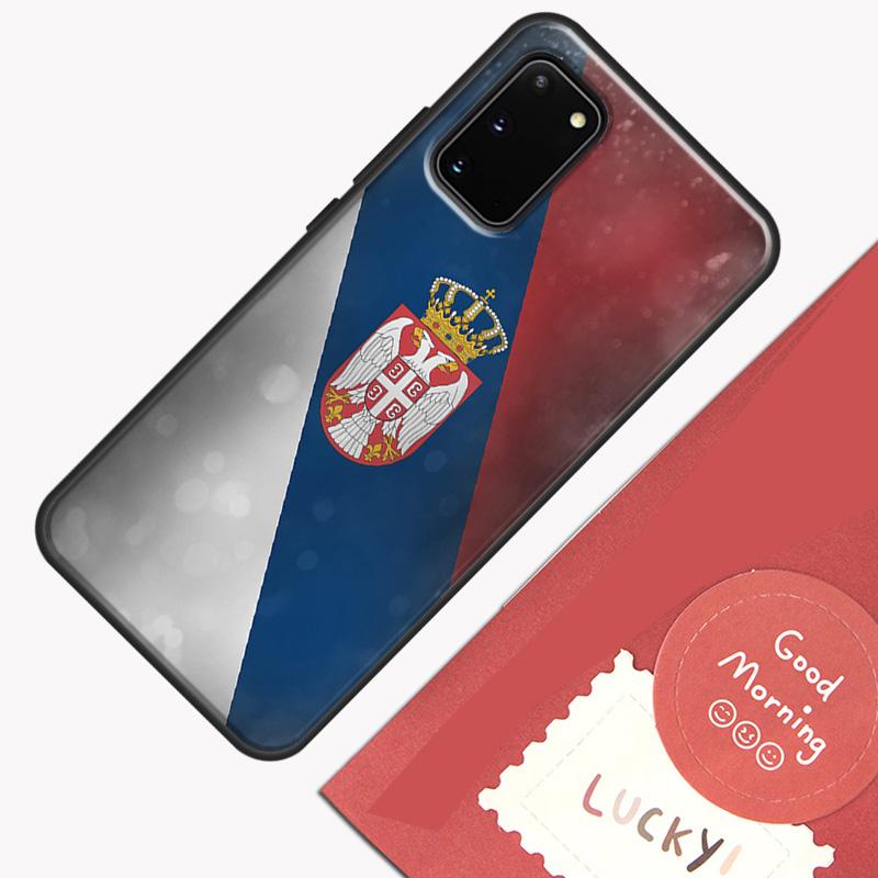 Flag of Serbia Serbian Case For Samsung Galaxy S22 S21 S23 Ultra Note 20 S8 S9 S10 Note 10 Plus S20 FE Back Cover
